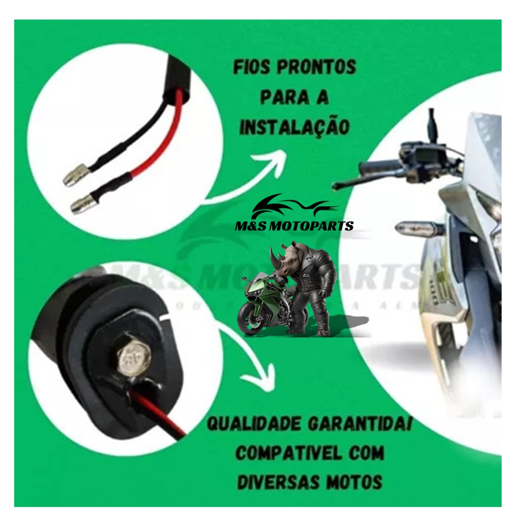 Pisca Led Seta Twister XRE 300 ADV 150 Sahara 300 Cb 300F Moto Seta 4 Unidades · foto 2