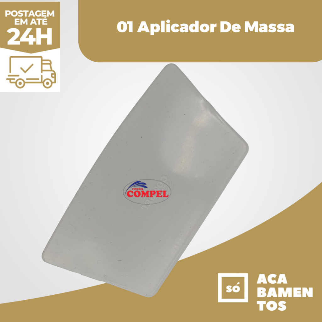 Aplicador De Massa Espátula Plástica Massa Corrida 13,5cm Pincéis Compel