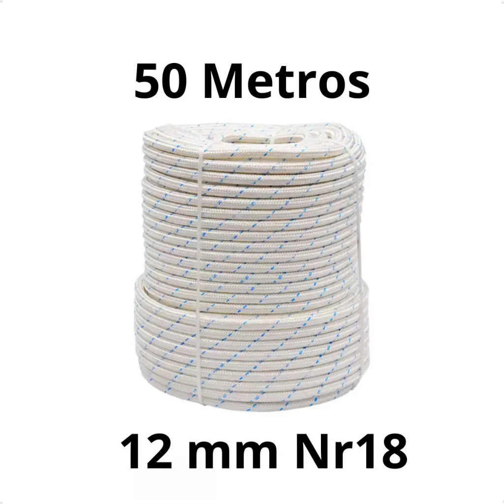 Corda Plasmodia 12mm Tipo Bombeiro - 50 Metros