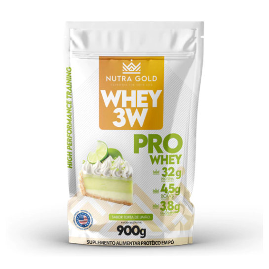 NUTRA GOLD WHEY PRO 3W- TORTA DE LIMÃO - 900g - SACHÊ em Oferta na Shopee