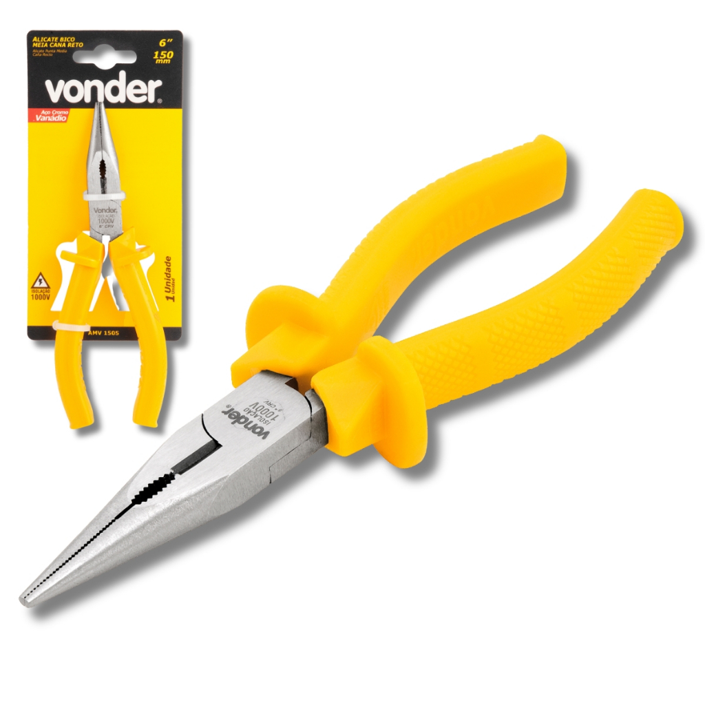 Alicate Bico Eletricista Fios Arames 6 Isolado 1000v Vonder em Oferta na Shopee