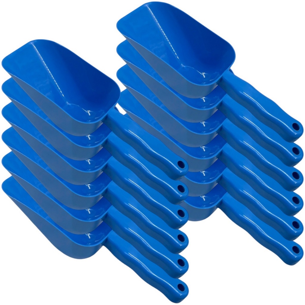 12x Pá Dosadora Para Grão Colher de Gelo Pegador Cereal ou Ração