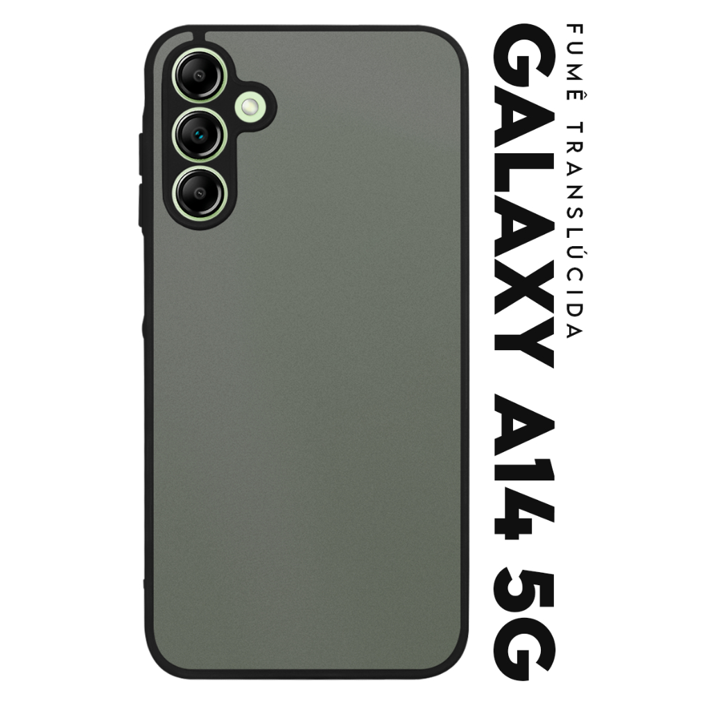 Case Capinha Case Anti Shock Space Acrílico Translucida Fumê Botões Vermelho para Galaxy A14 4g 5g A146 6.6