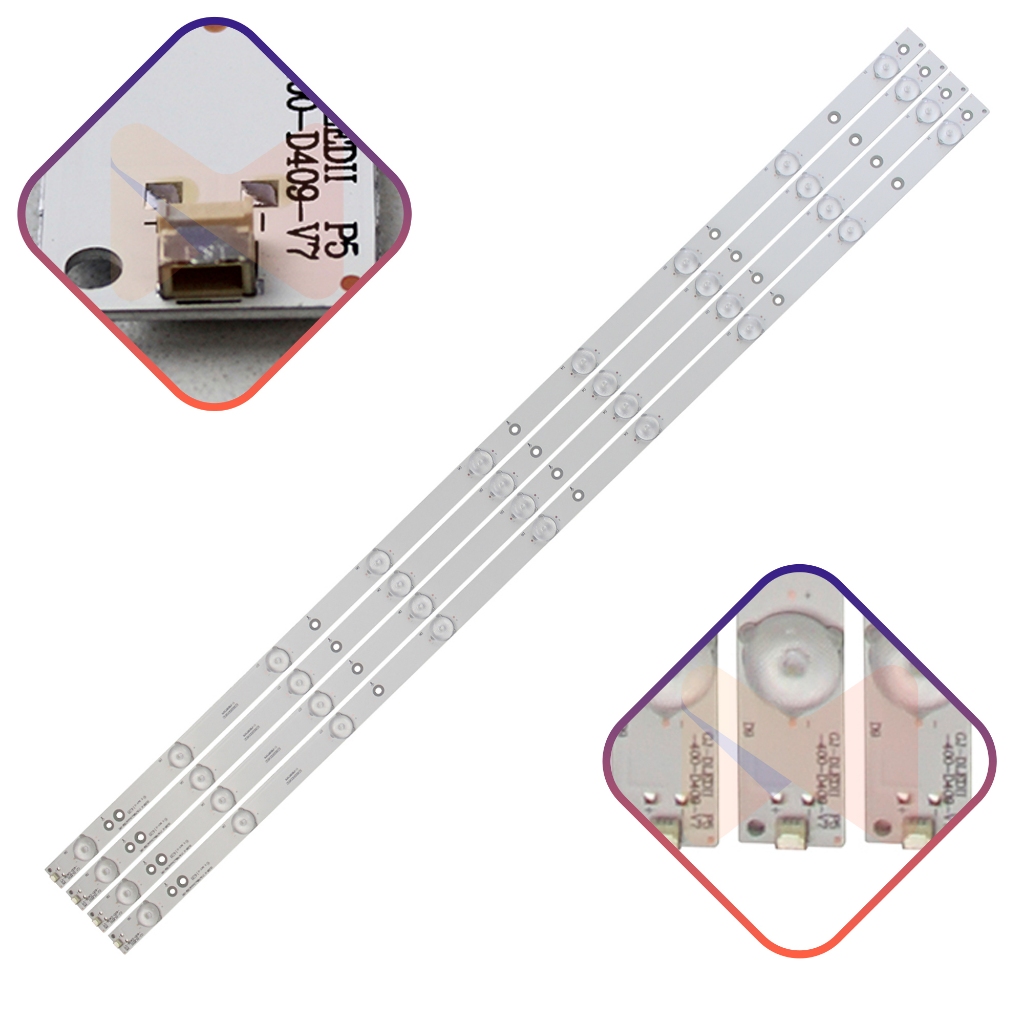 40Pfg5000 40Pfg5100 Le40D1452 Le40D1442 40Pfg5109 40Pfg4309 Kit 4 Barras de Led Mills