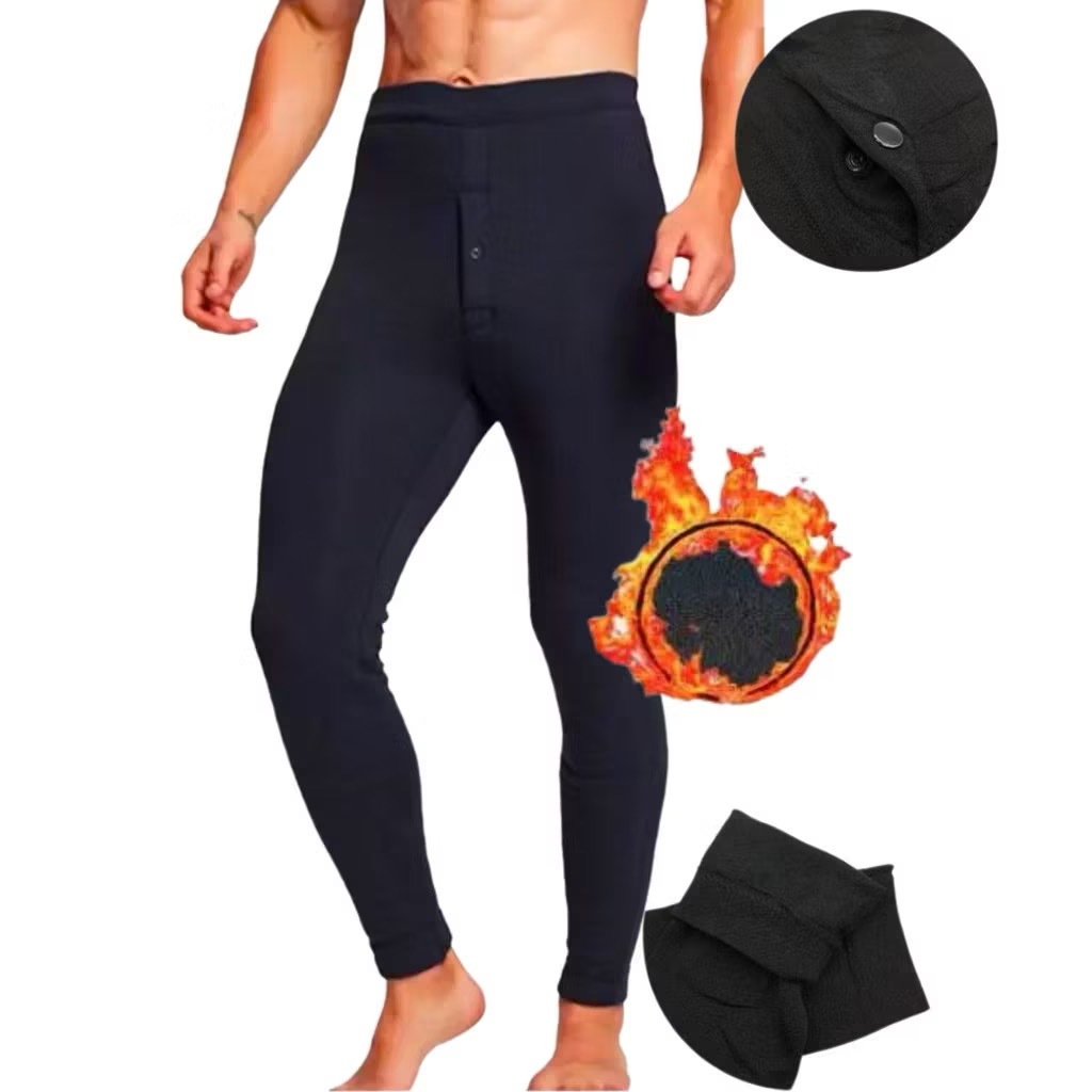 Meia calça térmica masculino com botão em Oferta na Shopee