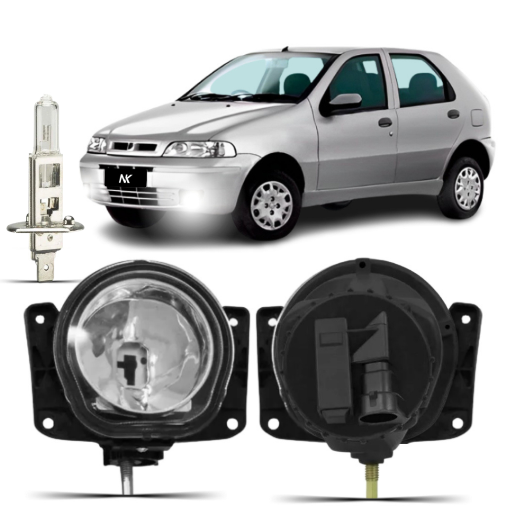 Farol Milha Fiat Palio Fire G2 2001 2002 2003 2004 2005 + Lampada Farolete Inferior Auxiliar Neblina