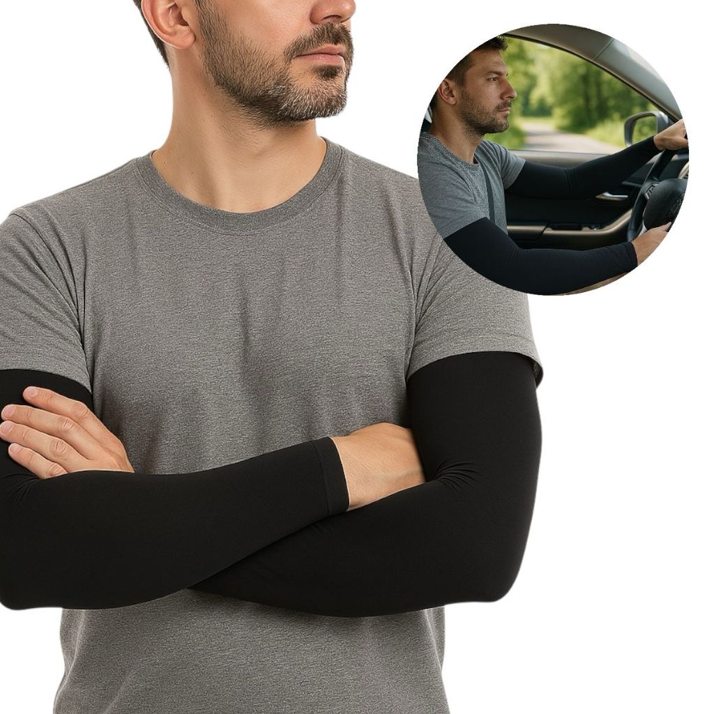 Par Manguito Mangote Proteção Sol manga Motoboy Bicicleta proteção braço uber motorista