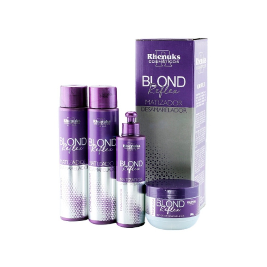 Kit Capilar Blond Reflex Matizador Rhenuks 1500 Ml