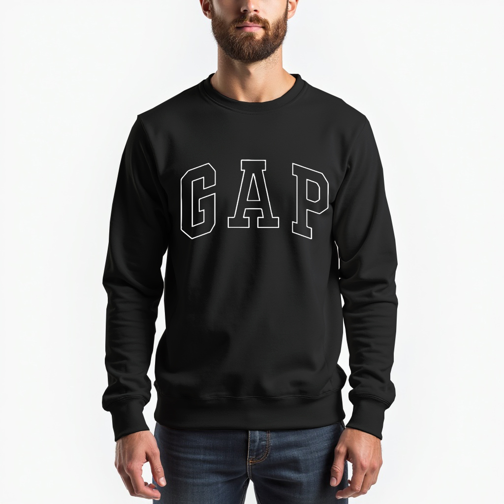 Blusa de Moletom Gap Casaco de Frio Gola Careca