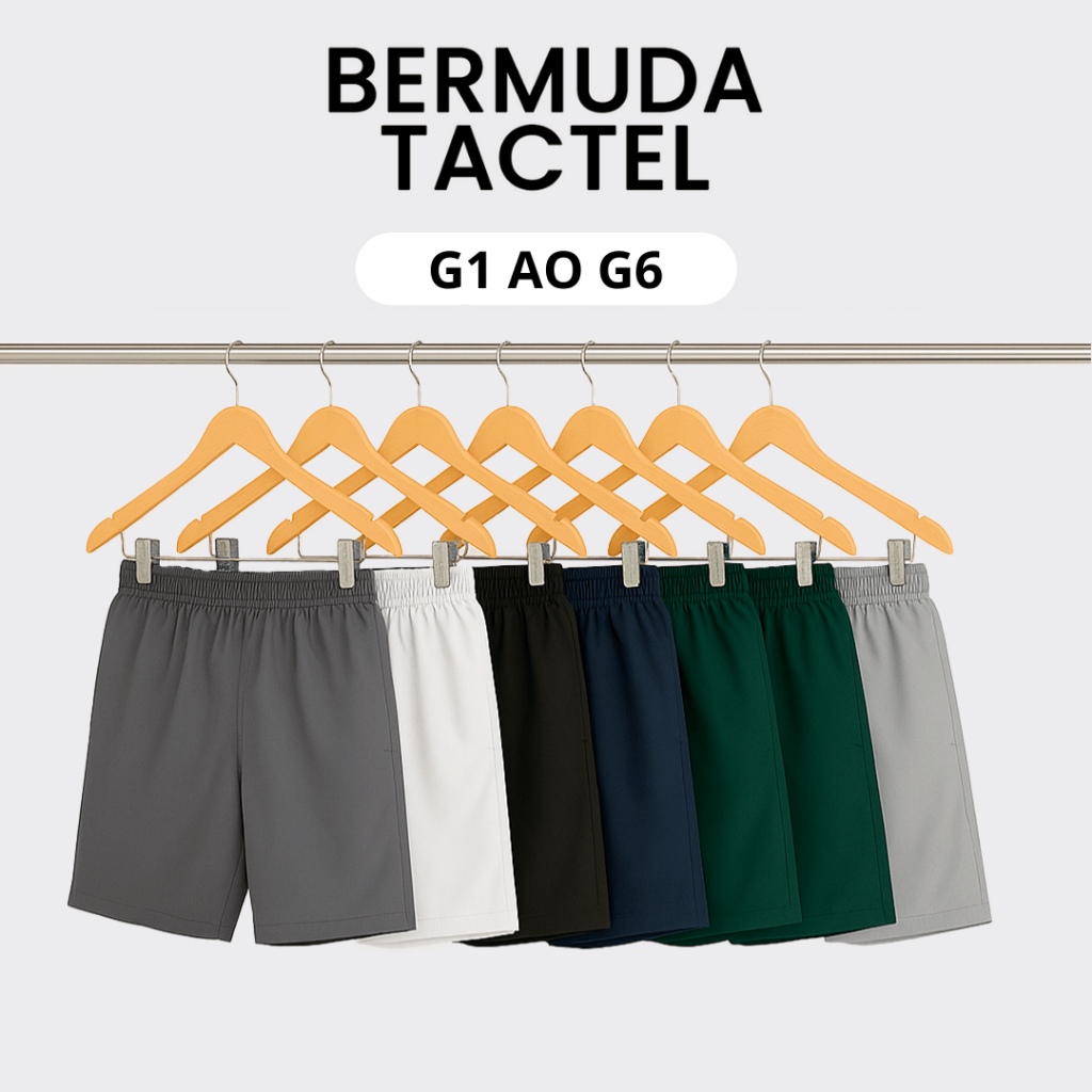 Kit 3 ou 4 Bermudas Tactel Masculina Plus Size G1 a G6 Secagem Rápida Confortável Leve Academia Lazer