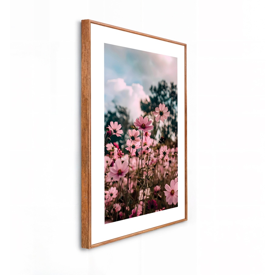Avaliando Quadro Decorativo Grande 41x61x3.5cm Moldura Modelo Caixa Alta Flores no Campo Paspatur