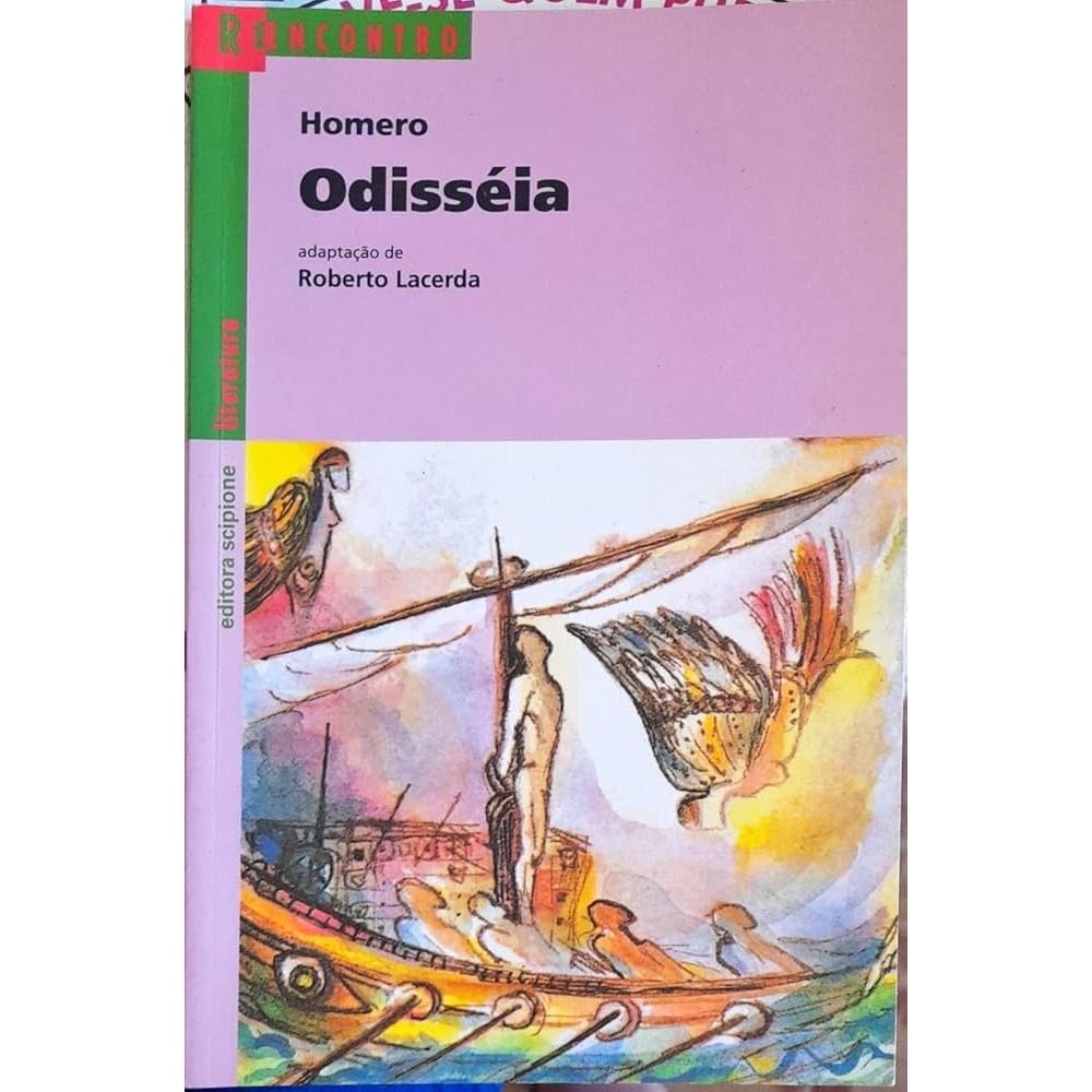 Livro - Odisseia de Homero adaptação de Roberto Lacerda Reencontro Literatura- Liv