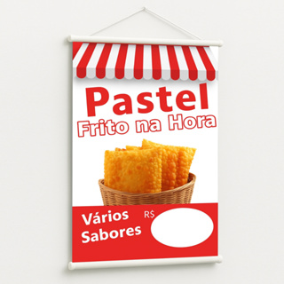 Banner Pronto para Pastelaria Feira  Pastel Frito na Hora em Oferta na Shopee