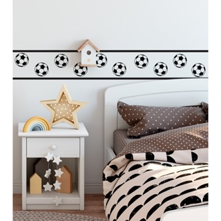 Faixa Adesiva Decorativa Infantil Futebol Bola Papel de Parede Quarto Menino em Oferta na Shopee