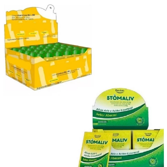 Kit Anti Enjoo Azia 60 flaconete + 50 Stomaliv Auxilia Digestão