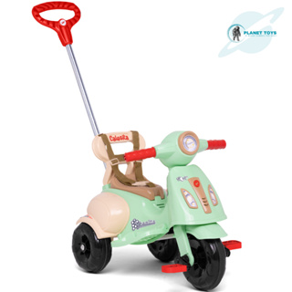 Triciclo Infantil Vespita Com Haste Empurrador e Proteção Lateral Velotrol Motoca C/ Buzina Calesita em Oferta na Shopee