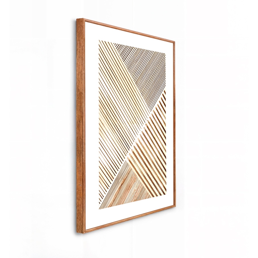 Quadro Decorativo Grande 41x61x3.5cm Moldura Modelo Caixa Alta Quadro Mosaico