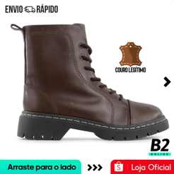 Bota Coturno Usaflex Plataforma Costura Enfeite Feminino Original Com Nota Fiscal e Garantia