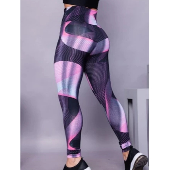 Calça Feminina Legging Fitness Estampada Roupa de Academia GYM