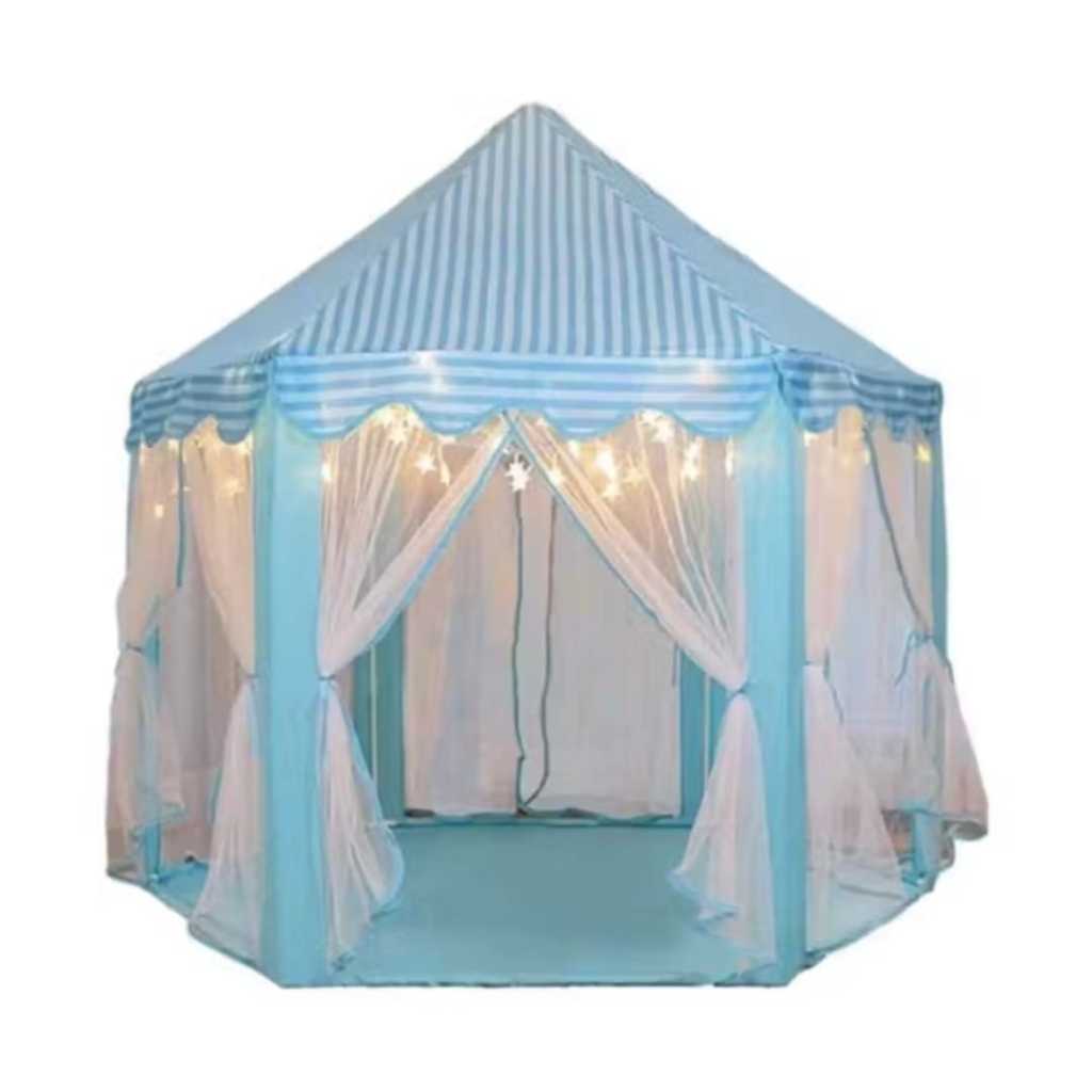 barraca casinha cabana infantil tenda castelo com/sem luzes led  azul promoçao melhor preço