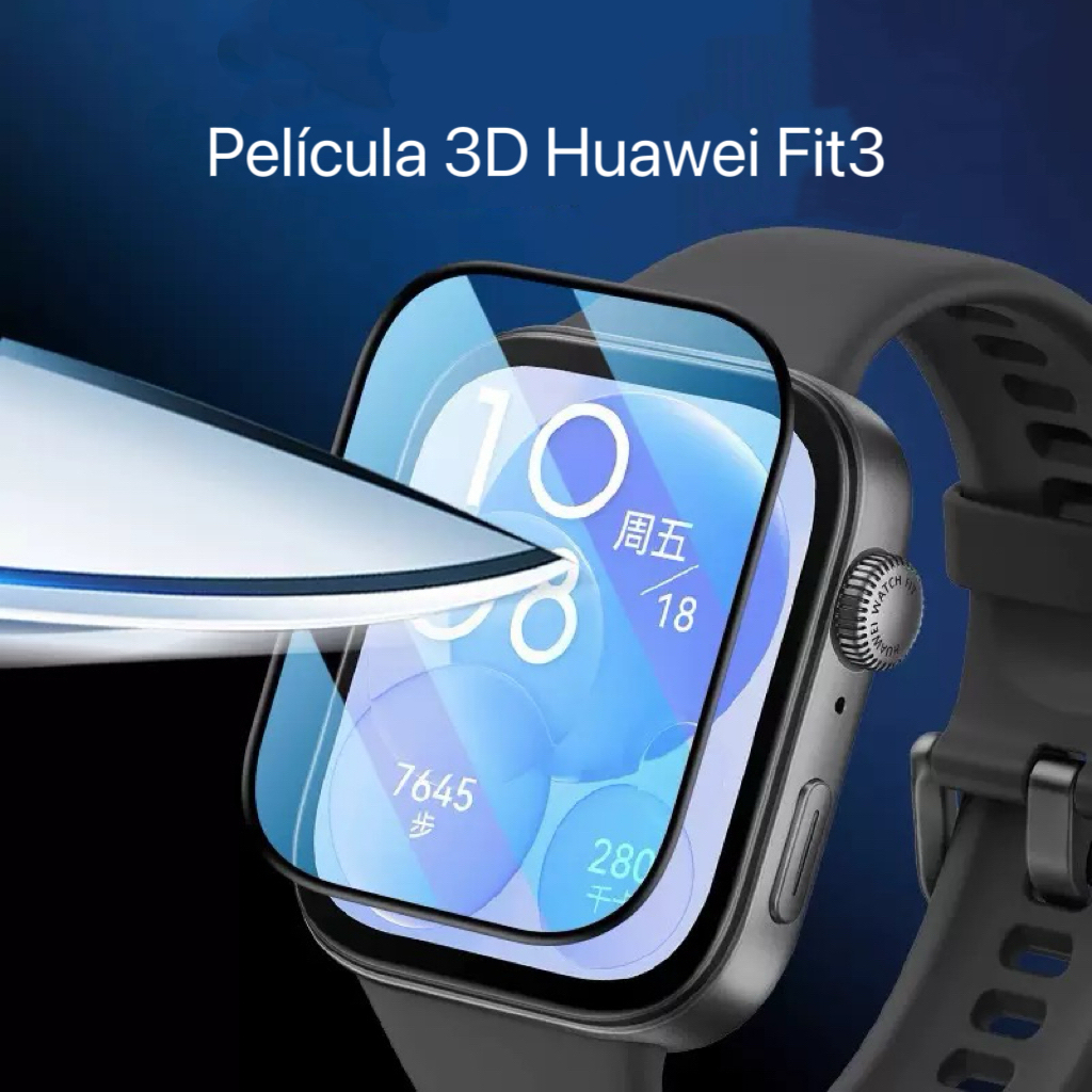 Película de Gel 3D Para Smartwatch Huawei Watch Fit 3 em Oferta na Shopee