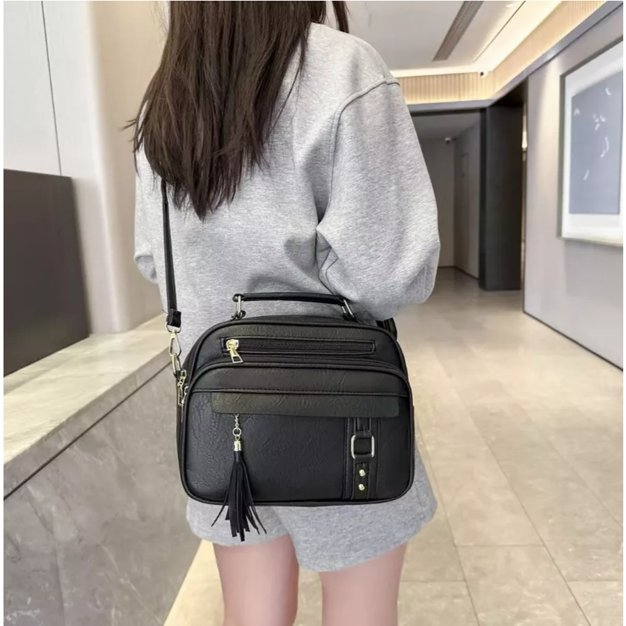 Bolsa Feminina Com Alça Lateral Transversal Faixa de Mão De Couro S2420 AMY em Oferta na Shopee