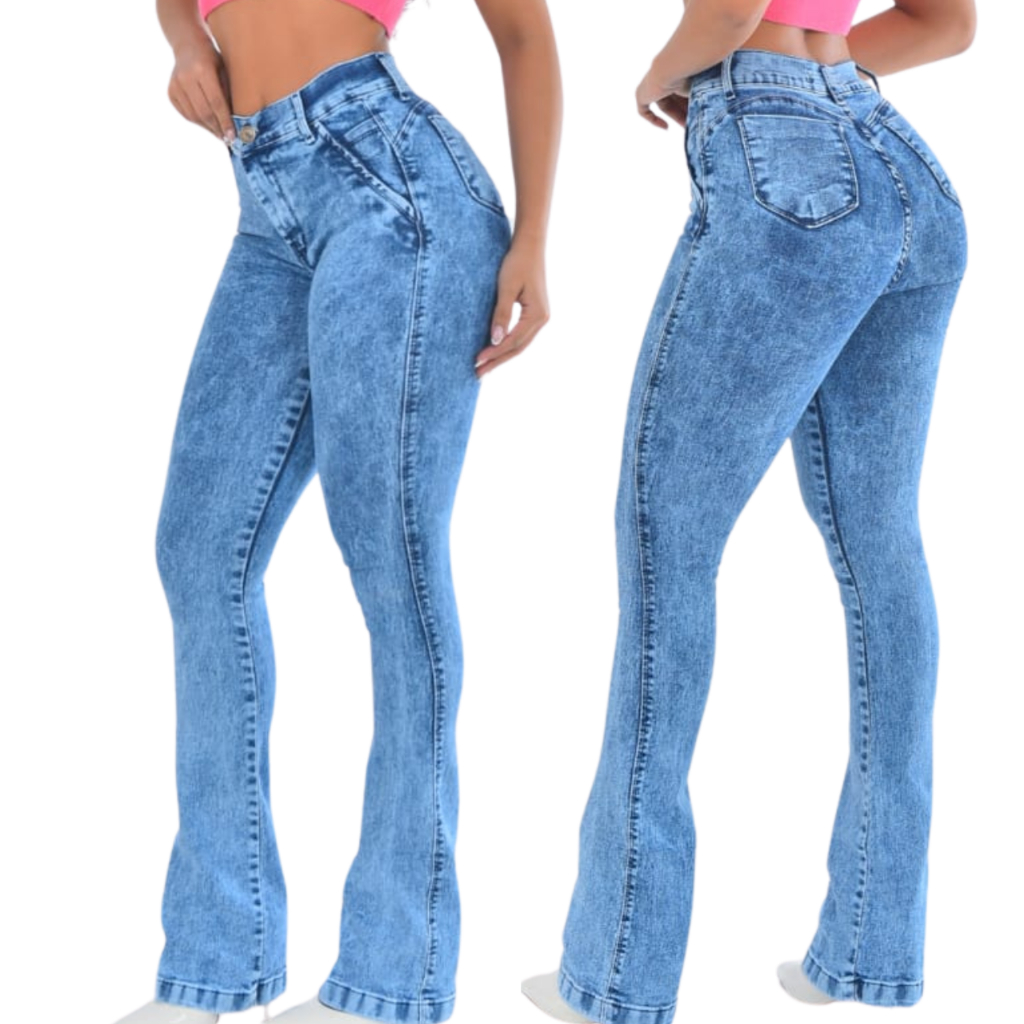 Calça Femenina Flare Jeans Boca de Sino