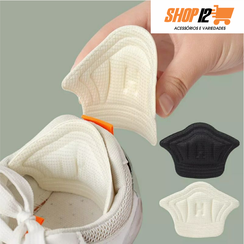 (Tipo 2) Palmilha Protetor de Calcanhar, Adesiva Colante, Ajustável, Acolchoada, Remendo para tênis e sapato