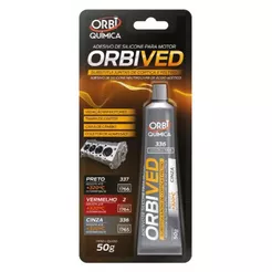 Cola Junta Alta Temperatura Silicone Orbived Cinza 50g Orbi