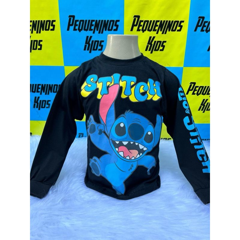 Camiseta camiseta Stitch - manga longa