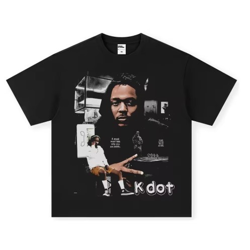 Camiseta Estampa Adulto/Infantil Lançamento Unissex Em Algodão Kendrick Lamar.