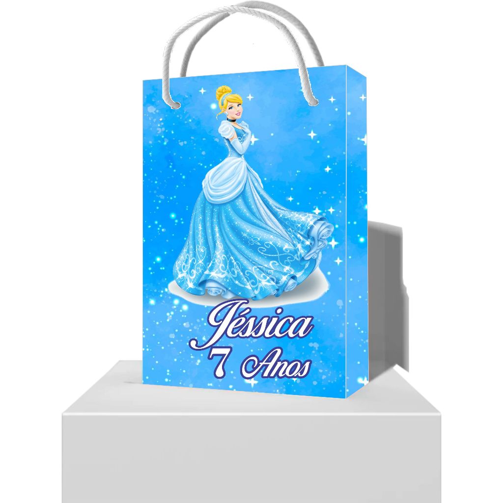 Sacolinha Personalizada Cinderela - Sacolinha Surpresa Tema Cinderela Festa Infantil