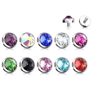 Piercing Topo Microdermal Titânio F-136 com pedra zircônia em Oferta na Shopee