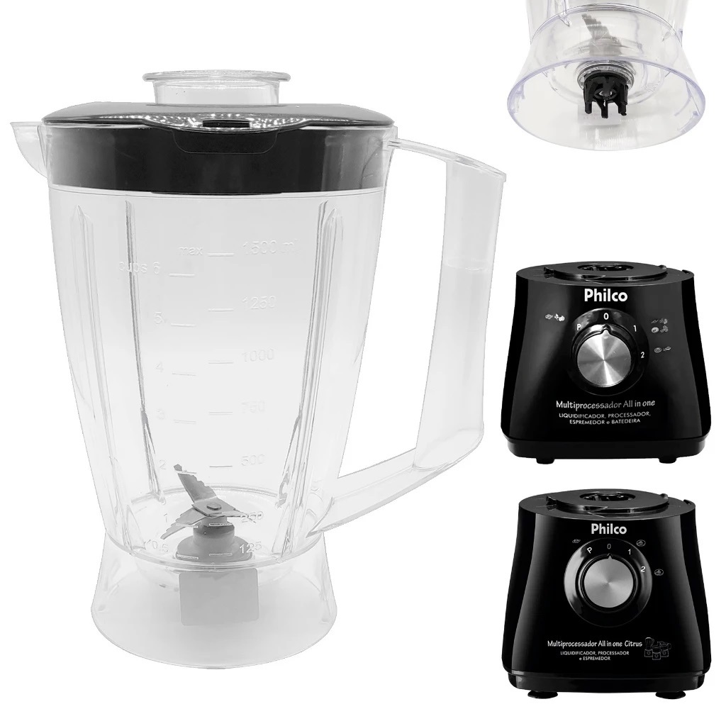 Copo para Liquidificador Multiprocessador Compatível Philco All In One 2 Pr (M09
