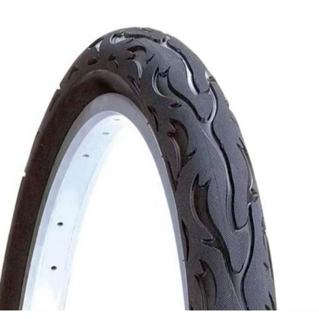 Pneu 26x2.125 Flame DSI Bike Aro 26 com arame Balão Slick bicicleta manobra freerider preto
