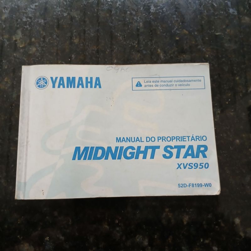 Manual do Proprietário Midnight Star Xvs 950 Yamaha Usado em Ótimo Estado