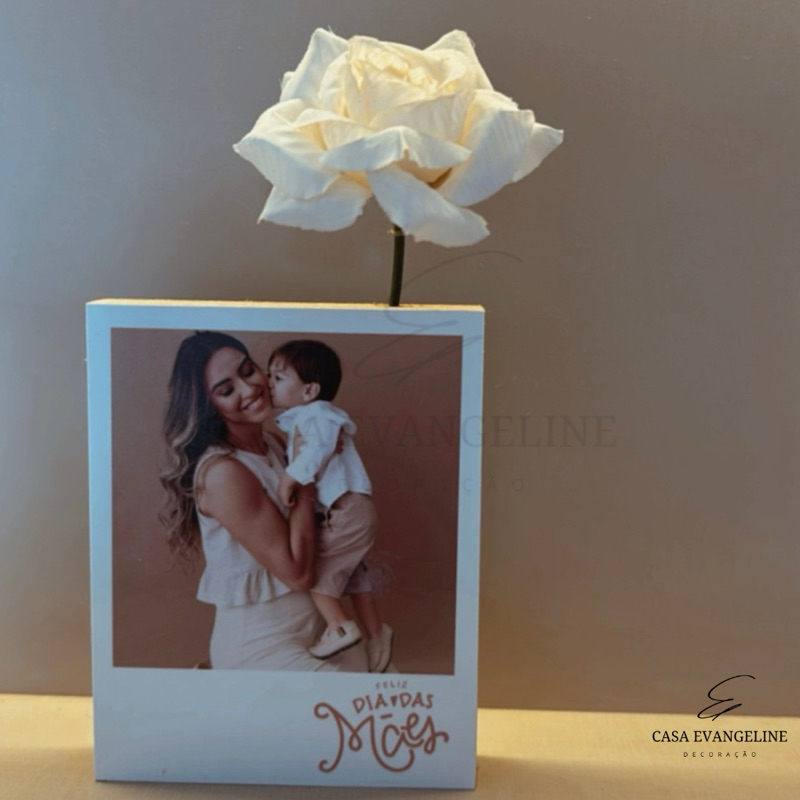 Kit Bases MDF COM FURO Para Arranjo 10x8cm Fotos Adesivas Mesa Lembrancinha Decorativo Dia das Mães — imagem 2 de 2