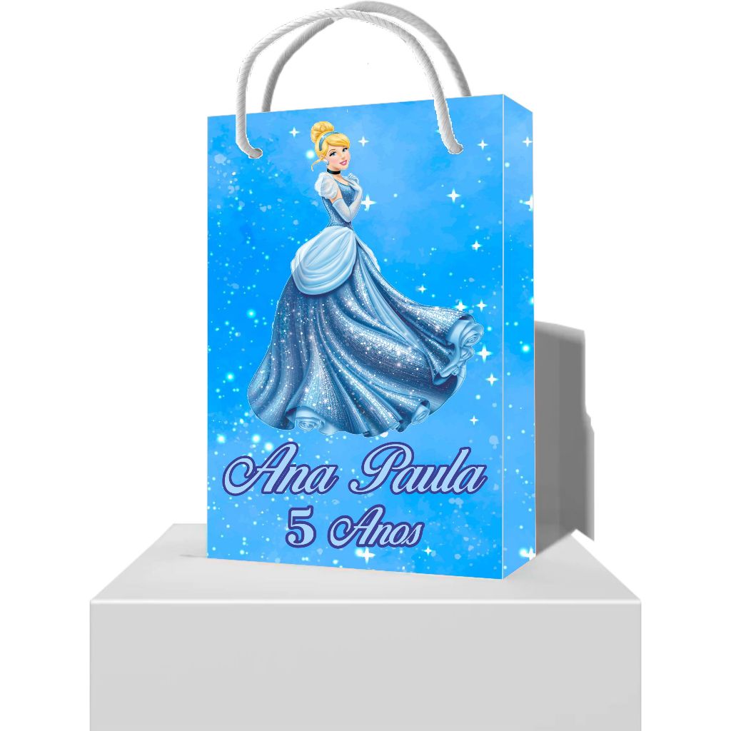 Sacolinha Cinderela Personalizada - Sacolinha Personalizada para Lembrancinha Cinderela