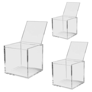 Caixa Em Acrílico com tampa articulada.10x10x10cm em Oferta na Shopee
