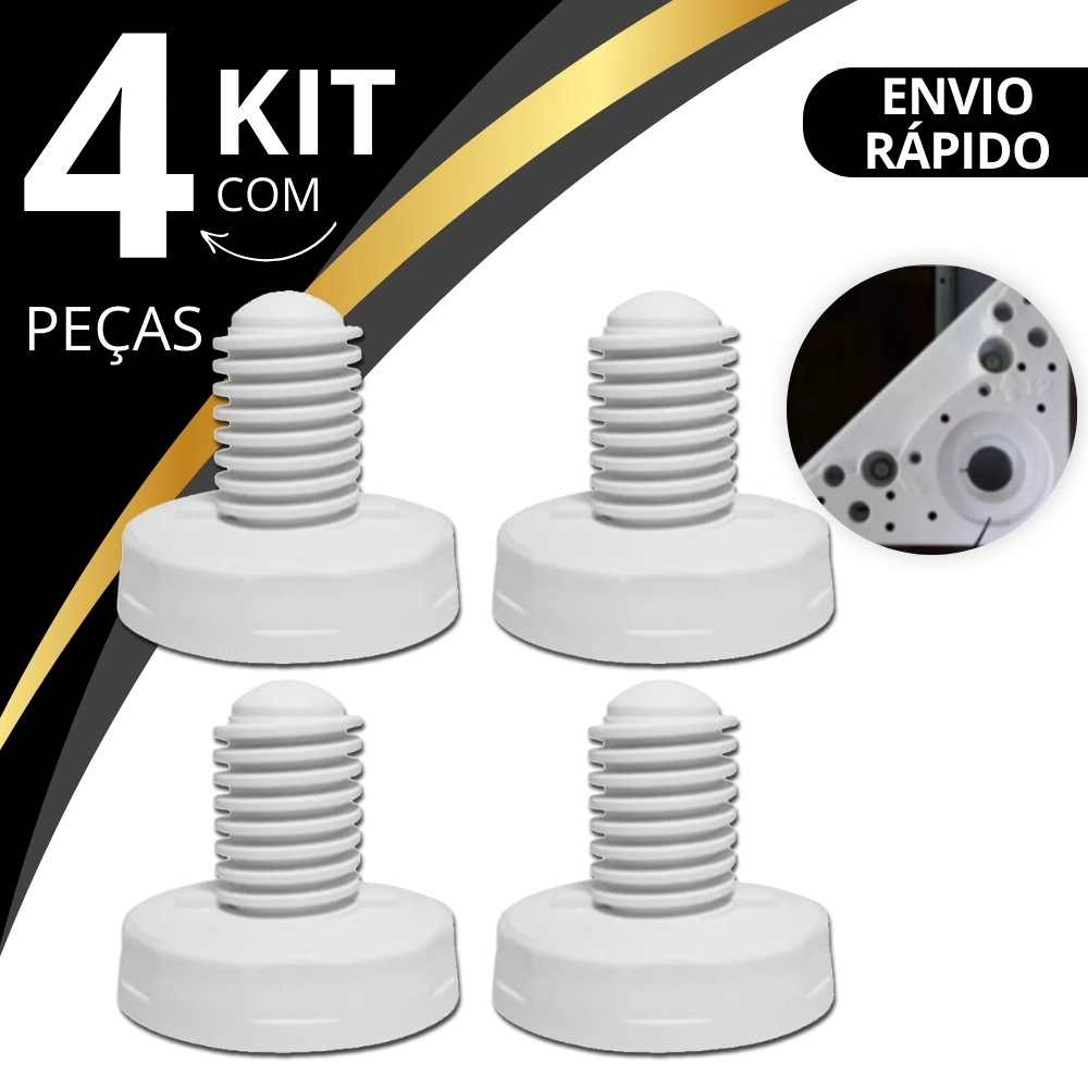 Imagem Kit 4 Pé Nivelador Maquina De Lavar Electrolux