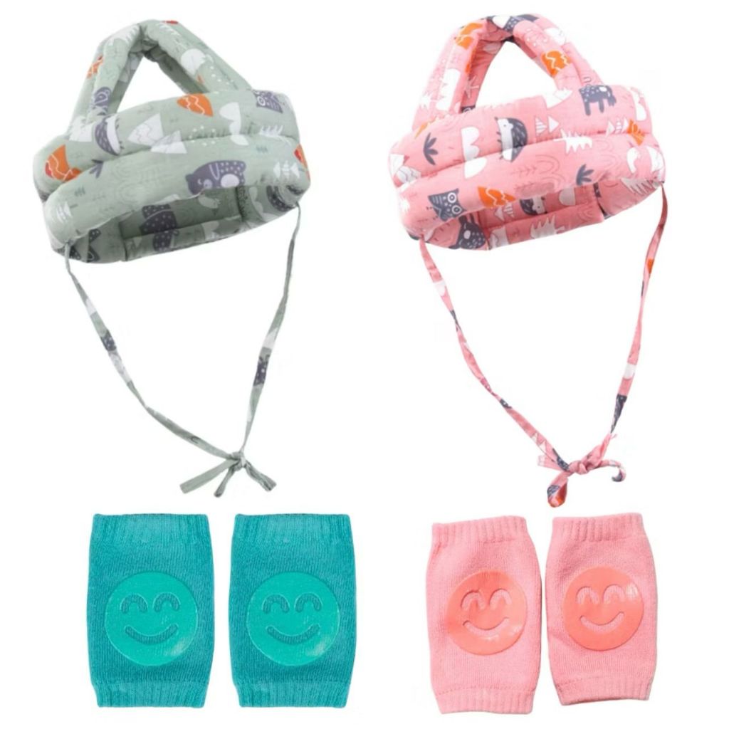 Kit de Proteção Bebê, Protetor de cabeça e joelheira, Anti Queda – Segurança e Liberdade para os Primeiros Passos! em Oferta na Shopee