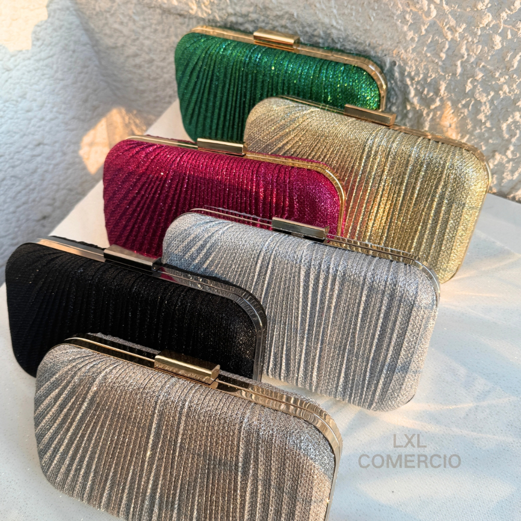 Bolsa Tiracolo / Carteira Feminina Com Glitter Para Festa / Banquete / Casamento 168-23 em Oferta na Shopee