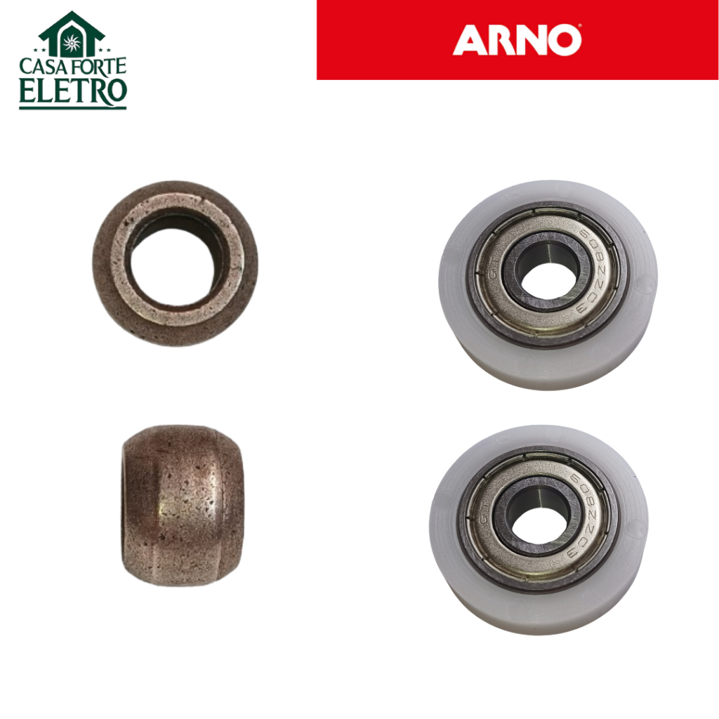 Kit Arno Vf40 - 2 Buchas Bronze -2 Rolamentos 608 + 2 Calços