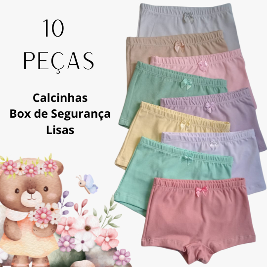 10 Calcinha Box Shortinho Tapa Fralda Desfralde Malha Cottom Premium Roupa Intima Infantil Menina em Oferta na Shopee