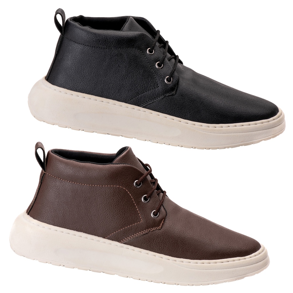 BOTA COTURNO 1 PAR , CANO BAIXO ,MASCULINO ,LANÇAMENTO,SOLADO ALTO COSTURADO MUITO LEVE.