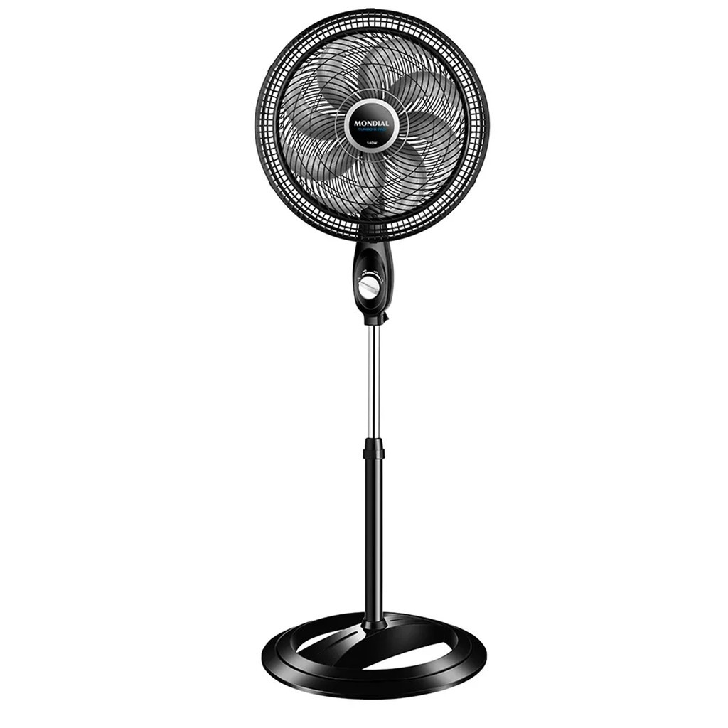 Ventilador Coluna 40cm Super Turbo 8 Pás, Mondial, Preto/Prata, 140W, 110V - VTX-40C-8P