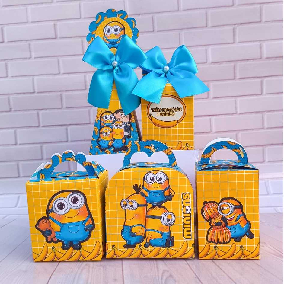 Kit Personalizados Minions - Banana -   Lembrancinha para Festa - Mimo de Aniversário  PEGUE E MONTE