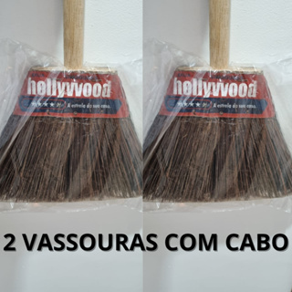 Kit com 2 Vassouras de Piaçava Natural – Limpeza Pesada Sem Esforço! em Oferta na Shopee