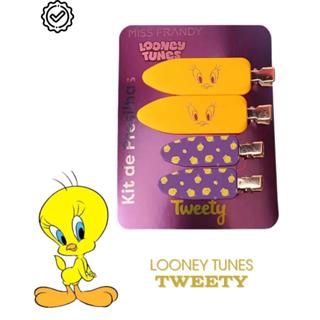 Presilha de Cabelo Hair Clips Looney Tunes Tweety - Miss Frandy 4 unidades em Oferta na Shopee