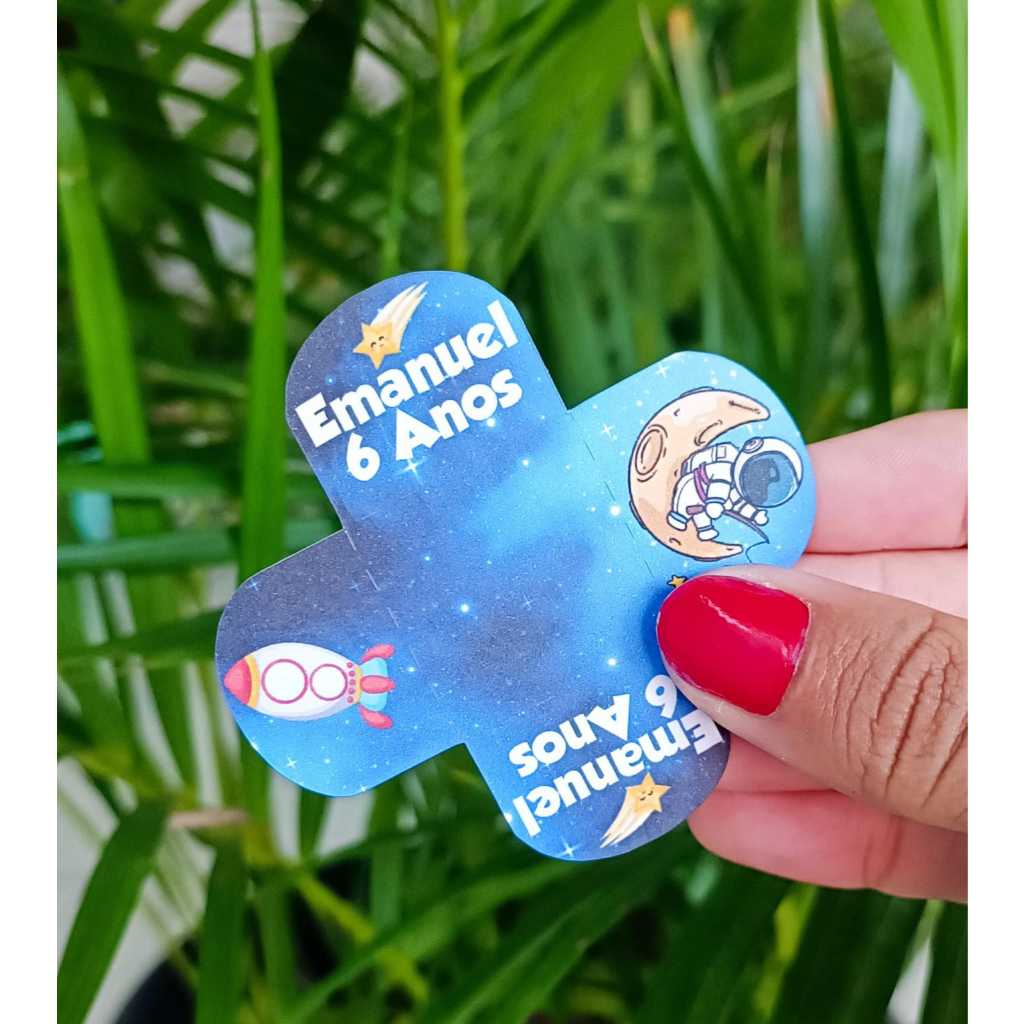 50 Forminhas Personalizadas de Doce Brigadeiro 4 Pétalas Festa, Aniversário ASTRONAUTA